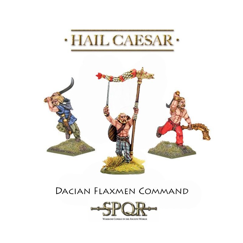 Dacian Falxmen Command (3) 28mm Ancients SPQR WARLORD GAMES