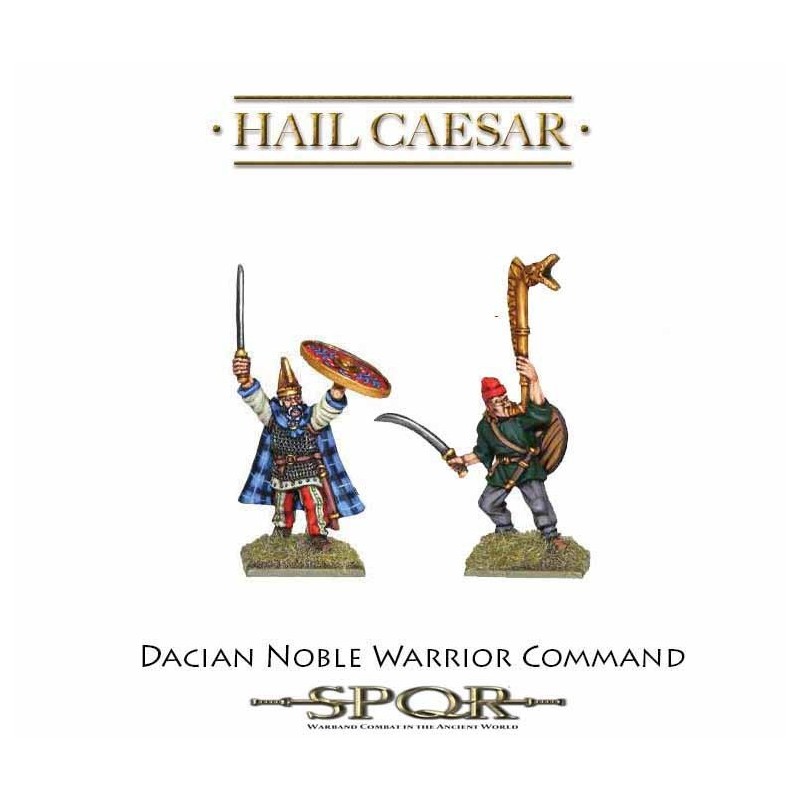 Dacian Noble Warrior Command (3) 28mm Ancients SPQR WARLORD