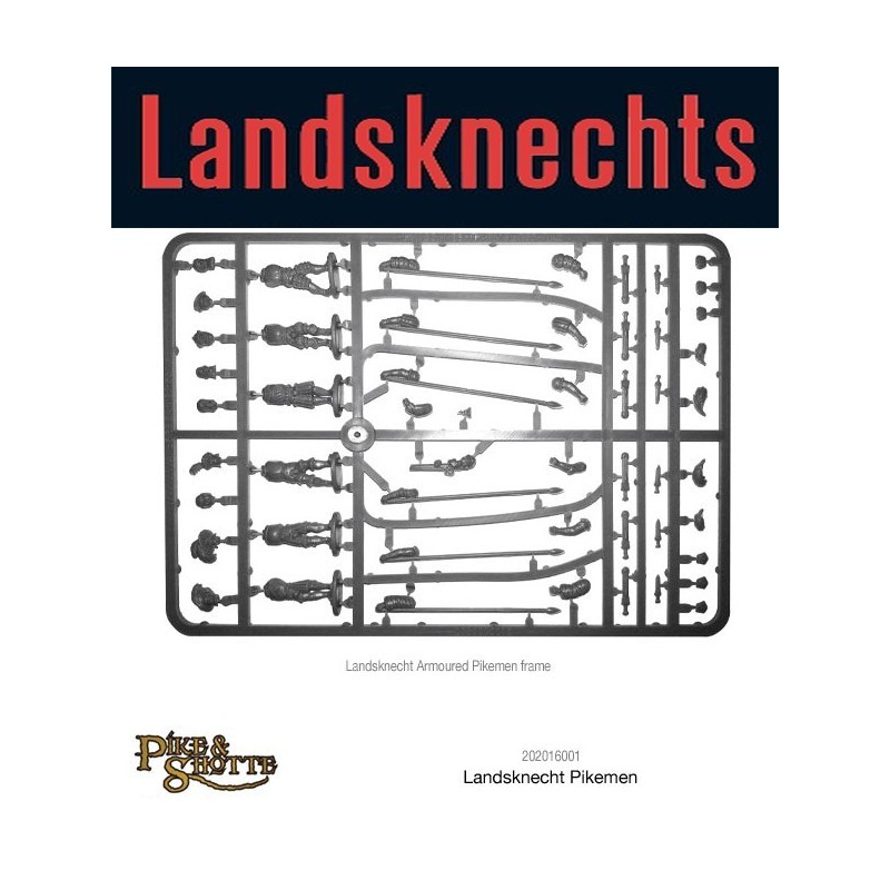 Landsknechts Pikemen Sprue (6) 28mm Renaissance Pike & Shotte WARLORD GAMES