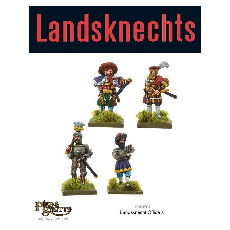 Landsknechts officers (4) 28mm Renaissance WARLORD GAMES