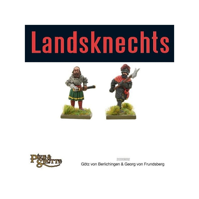 Götz Von Berlichingen & Georg Von Frundsberg 28mm Renaissance Landsknecht WARLORD