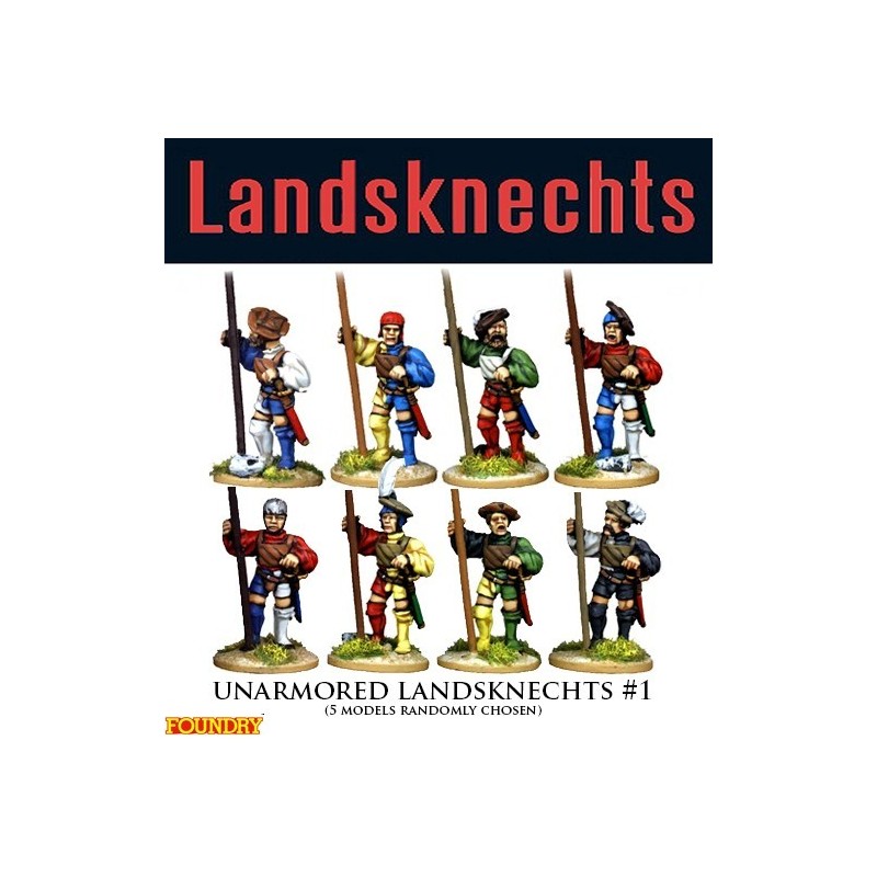 Landsknechts Unarmored Pike At Ready 1 28mm Renaissance  FOUNDRY