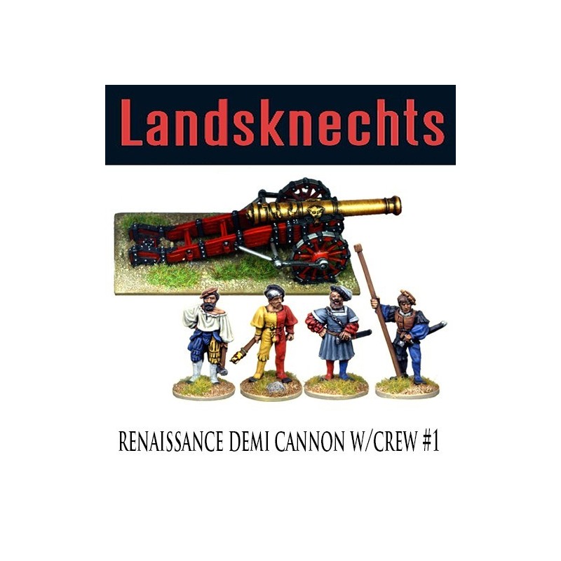 Renaissance Demi-Cannon w/Crew 1 28mm Landsknechts FOUNDRY