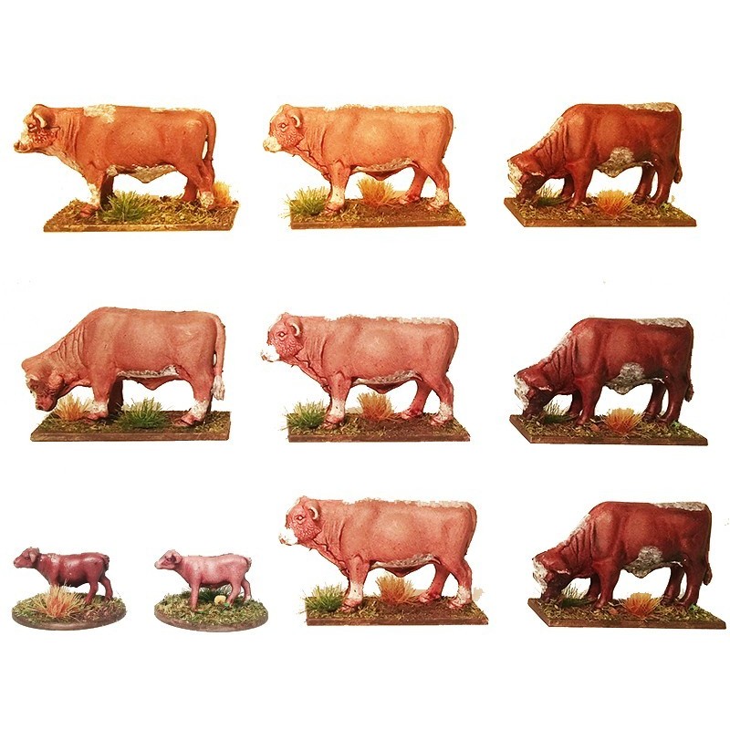 Farm Animals - Cows - Cattle (Livestock) 28mm Wargaming FRONTLINE GAMES