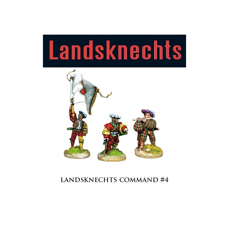 Landsknechts Command 4 28mm Renaissance FOUNDRY