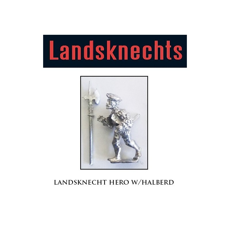 Landsknechts Hero w/Halberd 28mm Renaissance FOUNDRY