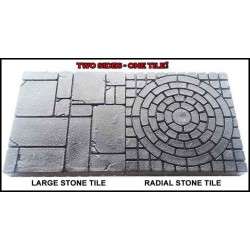 LARGE STONE - RADIAL STONE 2"x2" (20) STONES DOUBLE-SIDE DUNGEON TILES