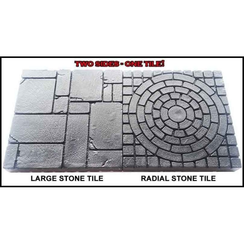 LARGE STONE - RADIAL STONE 2"x2" (20) STONES DOUBLE-SIDE DUNGEON TILES