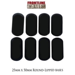 25mm x 50mm x 2mm round lipped bases FRONTLINE GAMES