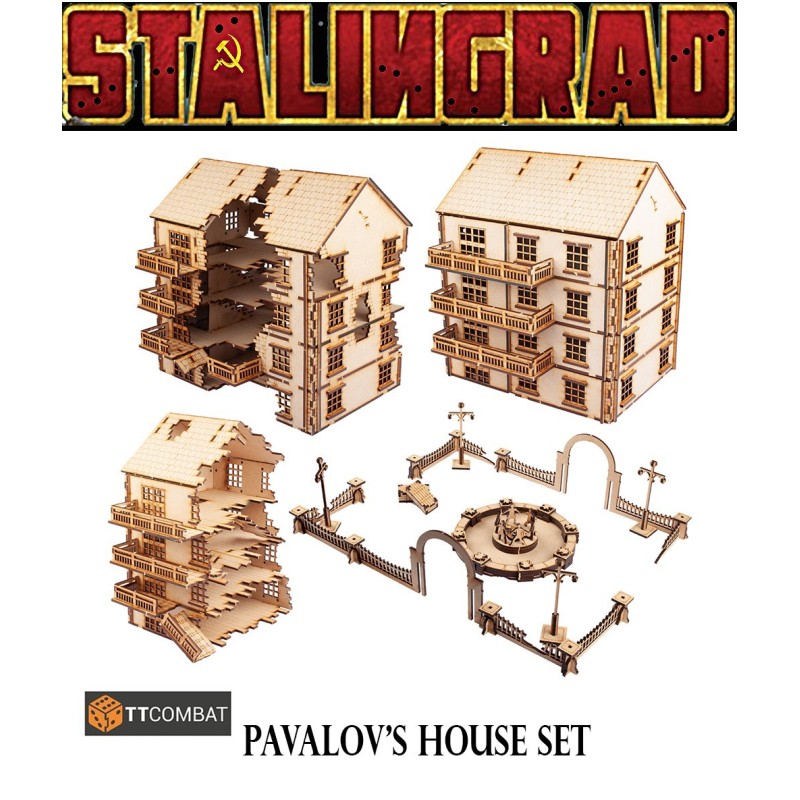 STALINGRAD PAVLOV'S HOUSE SET! 28mm WWII Terrain TTCOMBAT