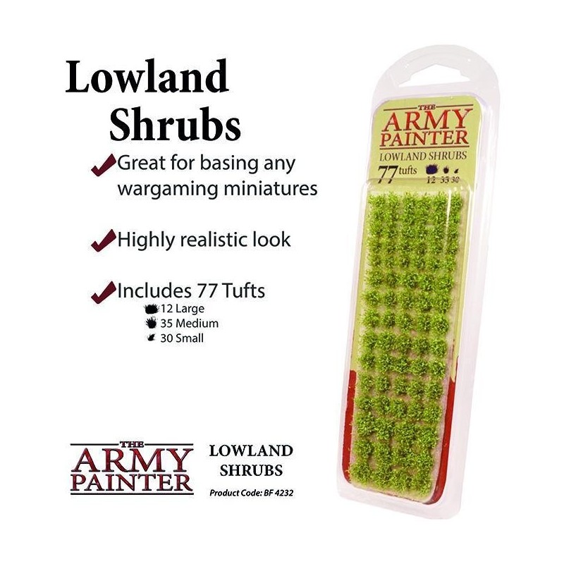 Lowland Shrubs - tufts - Basing material Flock ARMY PAINTER