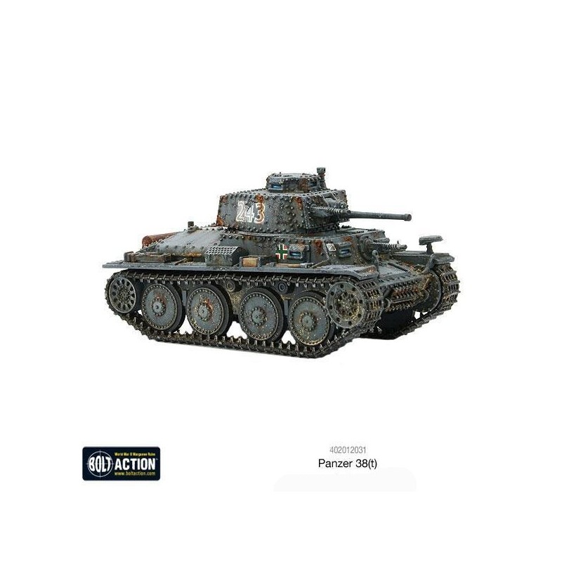 German PzKpfw 38(t) Light tank WWII 28mm 1/56th (no box) WARLORD GAMES