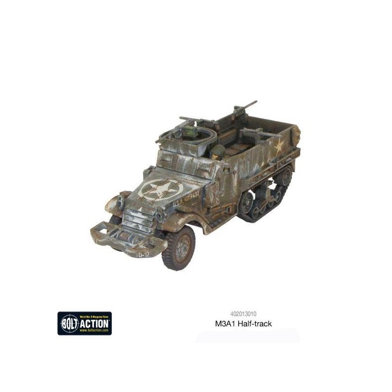 U.S. M3A1 Halftrack WWII 28mm 1/56th (no box) WARLORD GAMES