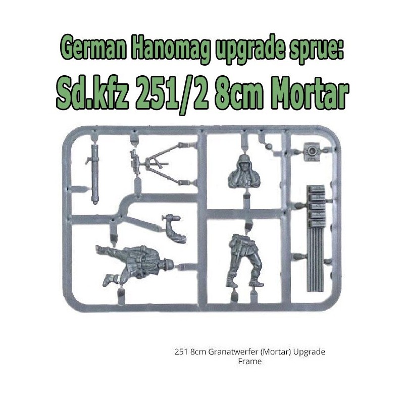 German 251/2 Halftrack 8cm Mortar Upgrade Sprue 28mm WWII WARLORD GAMES