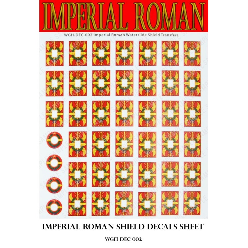 Imperial Roman Legionary shield transfers Decals Sheet WARLORD GAMES