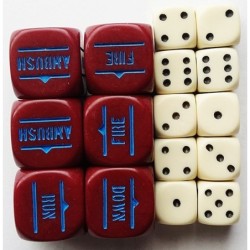 MAROON ORDER DICE & D6s SET...