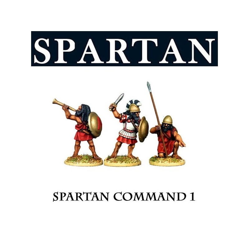 Greek Spartan Command 1 28mm Ancients FOUNDRY