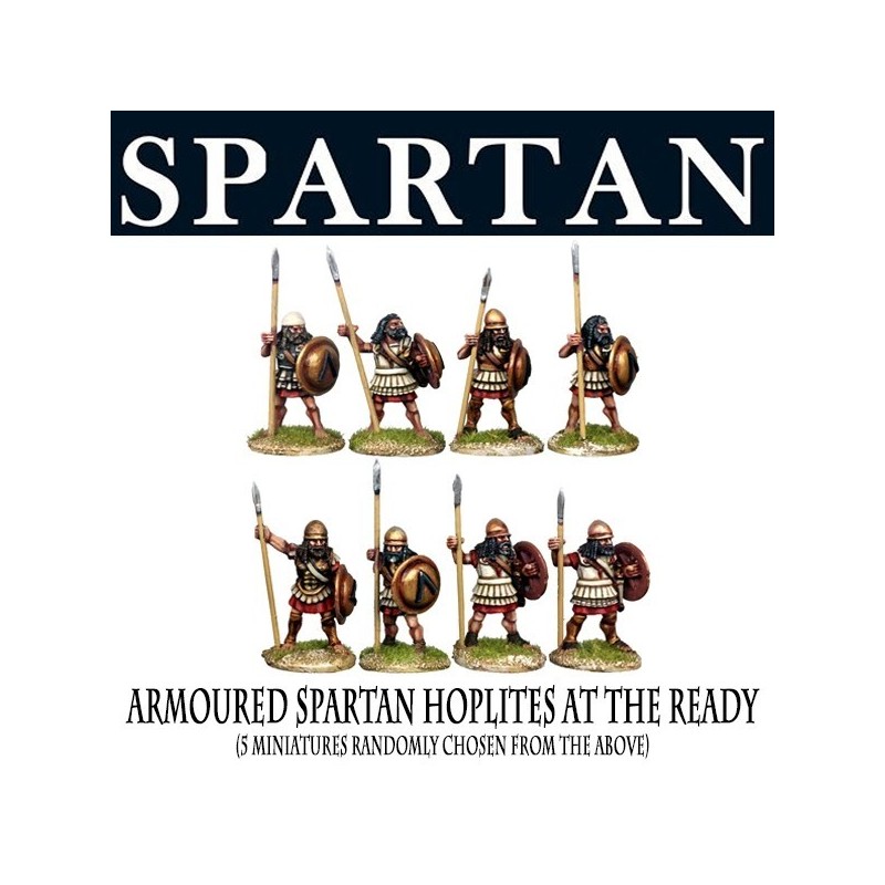 Greek Armoured Spartan Hoplites at the Ready (5) 28mm Ancients FOUNDRY