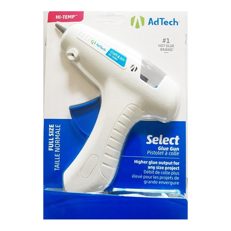 Select Hot Glue Gun Full Size Hi-Temp + glue sticks ADTECH