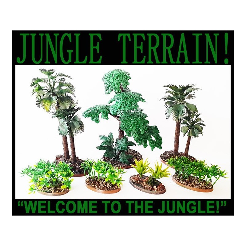 Medium Canopy & Palm tree set - JUNGLE TERRAIN! FRONTLINE GAMES