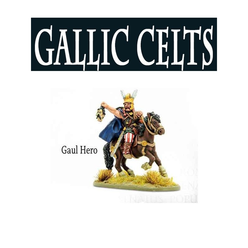 SPQR - Mounted Gaul Hero - Gaul 28mm Ancients WARLORD GAMES