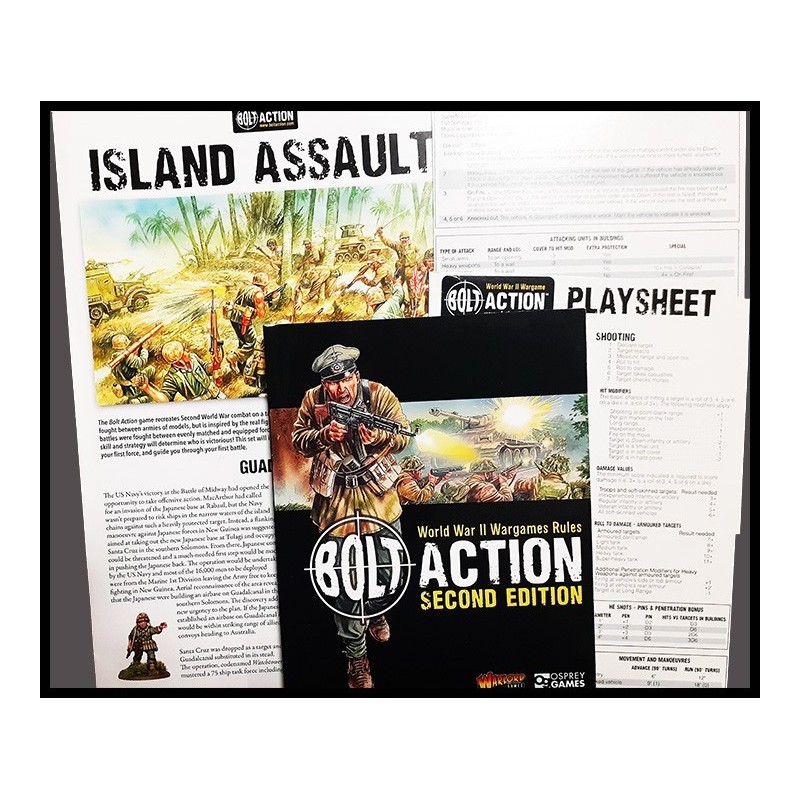 Bolt Action 2nd Ed. Rule Book (soft-back) - Bonus! - Island Assault booklet WARLORD GAMES