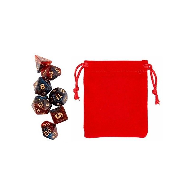 Polyhedral Dice Set w/ Personal Dice bag 1 FRONTLINE GAMES