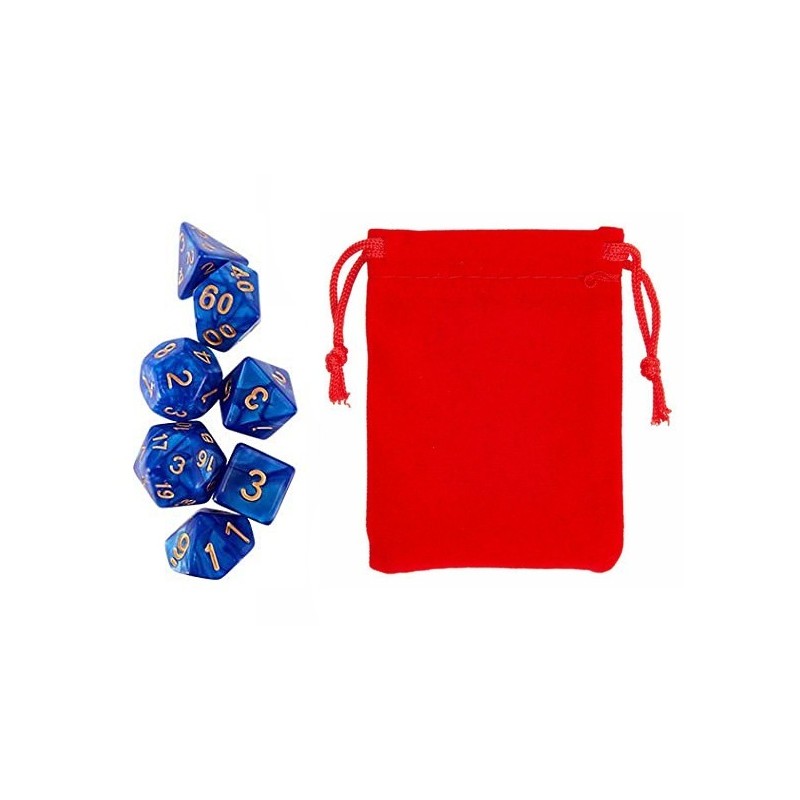 Polyhedral Dice Set w/ Personal Dice bag 2 FRONTLINE GAMES