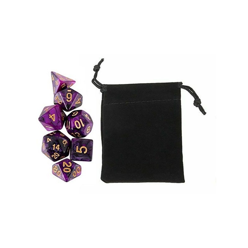 Polyhedral Dice Set w/ Personal Dice bag 4 FRONTLINE GAMES