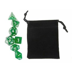 Polyhedral Dice Set w/ Personal Dice bag 10 FRONTLINE GAMES