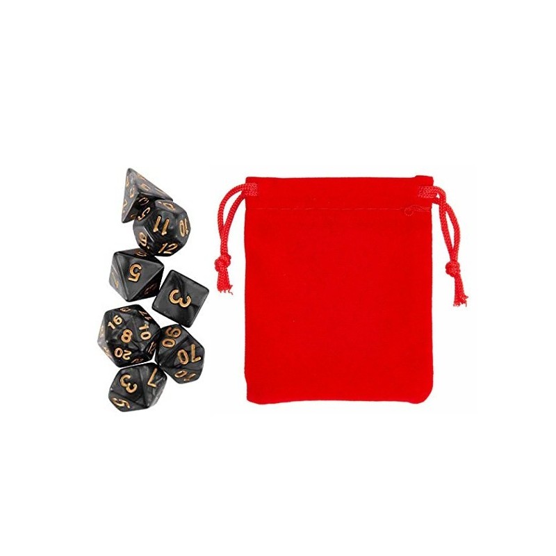 Polyhedral Dice Set w/ Personal Dice bag 23 FRONTLINE GAMES