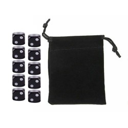 Black Six-sided Dice Set...