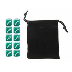 Green Six-sided Dice Set...