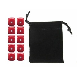 Red Six-sided Dice Set (10)...