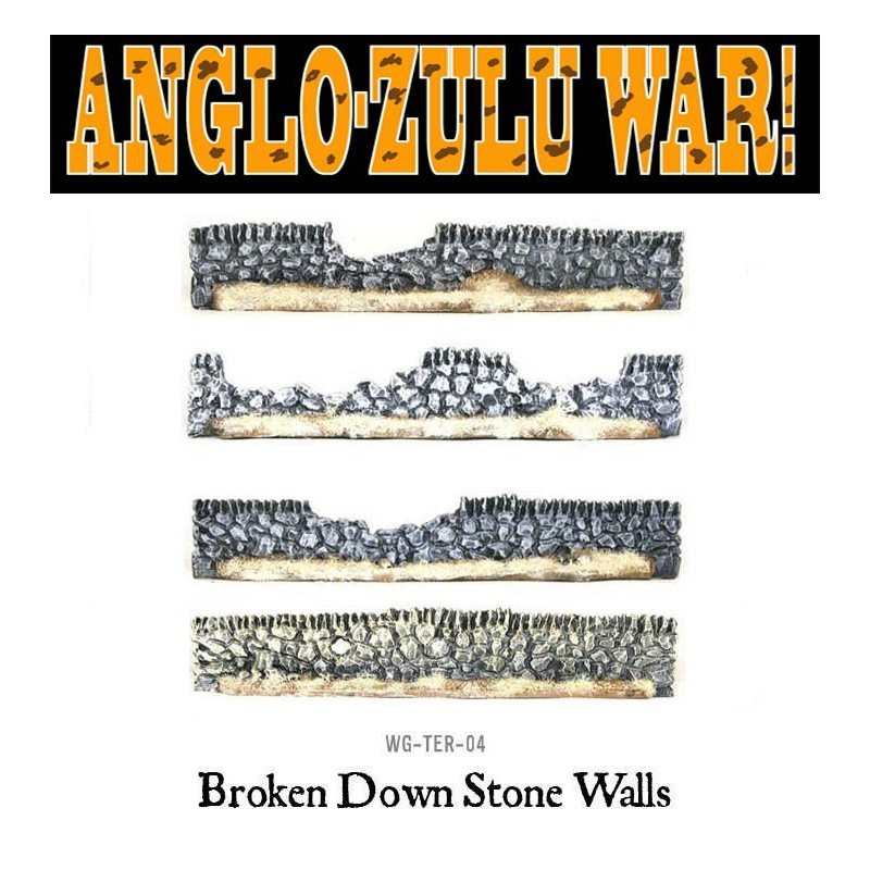 Damaged Stone Walls set- Anglo-Zulu War WARLORD GAMES