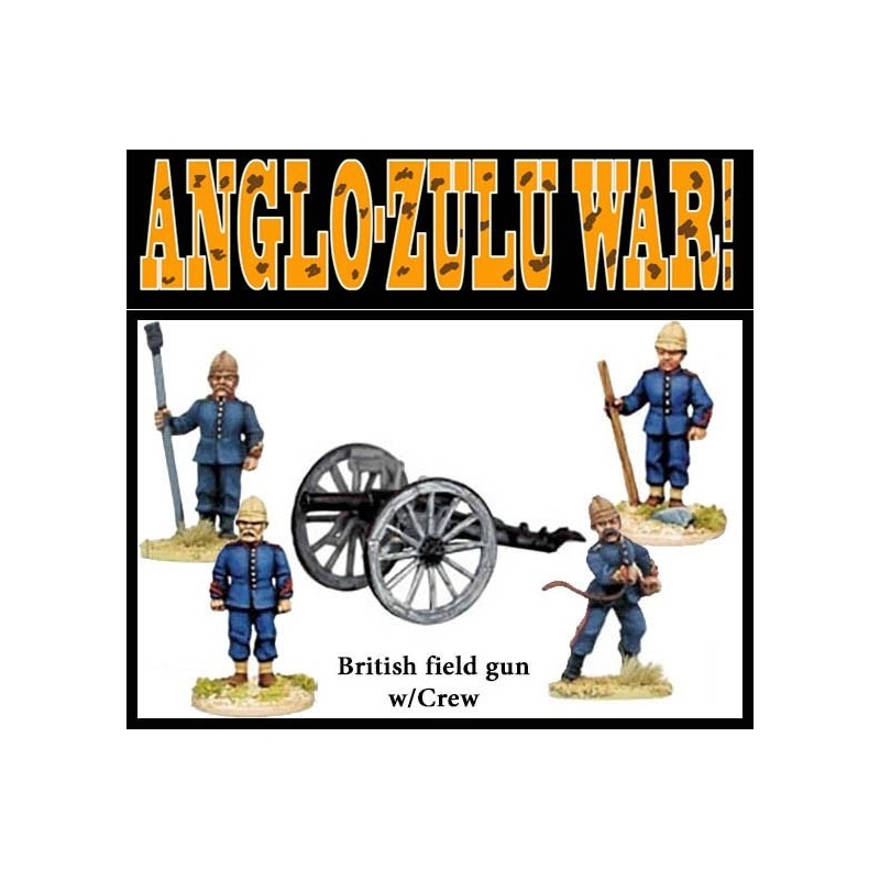 British 9pdr Field Gun w/crew Anglo-Zulu War FOUNDRY MINIATURES