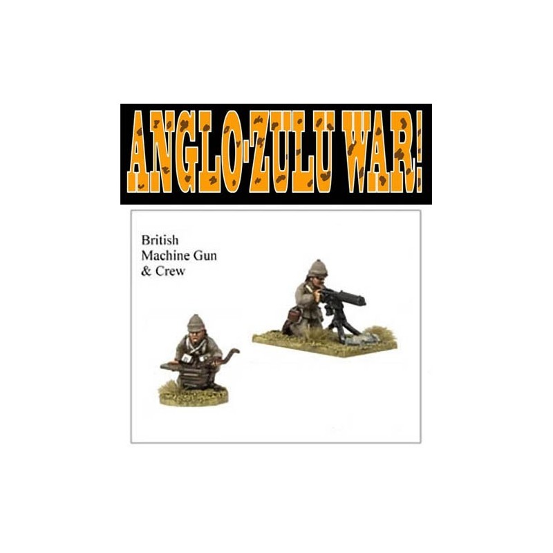 British Maxim Machine Gun w/Crew Anglo Colonial Wars FOUNDRY MINIATURES