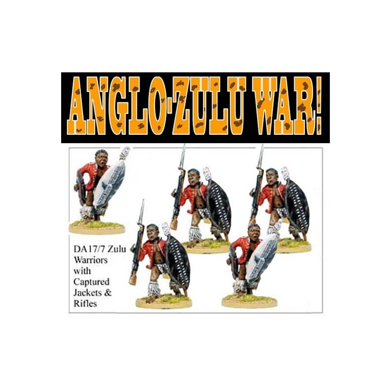 Zulu Warriors w/ Rifles & Captures Jackets Anglo Zulu Wars FOUNDRY MINIATURES