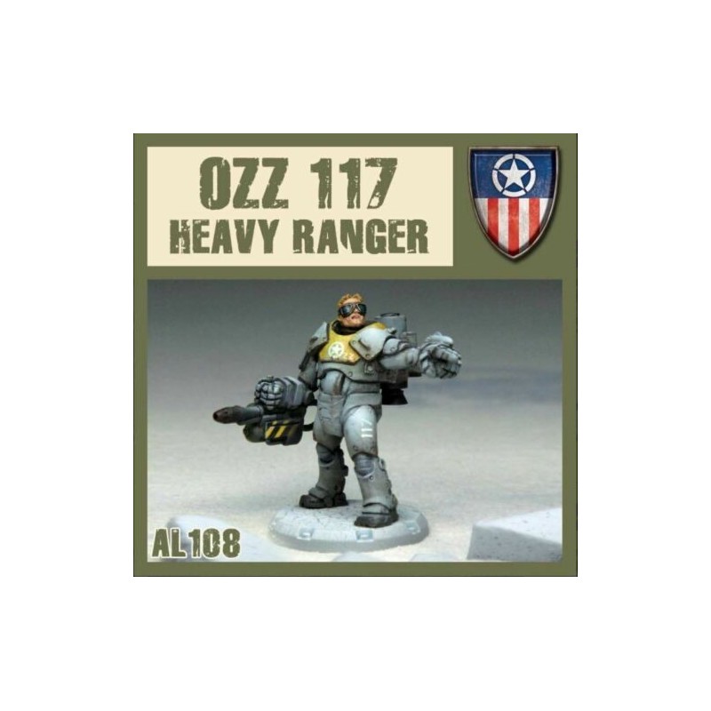 Ozz 117 Heavy Ranger Allied Hero from Operation SEELOWE 28mm Dust Tactics FANTASY FLIGHT