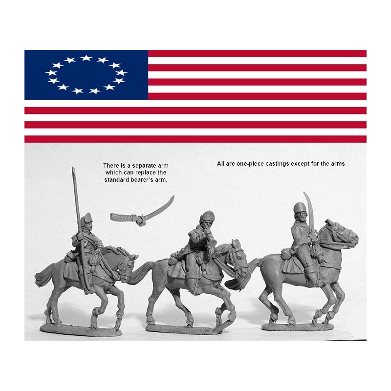 American 1st Continental Light Dragoon command American War of Independence PERRY MINIATURES