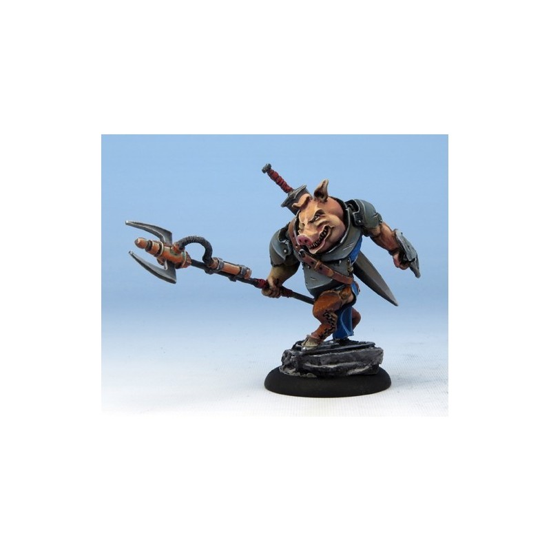 Union Worker 1 (Pig-Warrior) - TEKNES - WRATH OF KINGS - GENERIC RPG MINIATURES