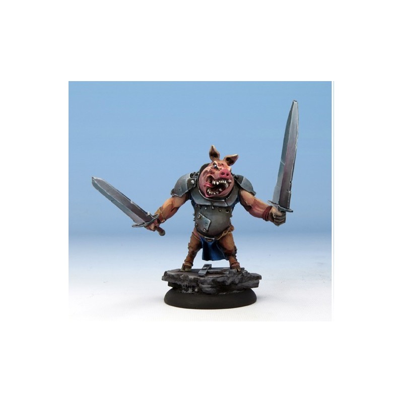 Union Worker 2 (Pig-Warrior) - TEKNES - WRATH OF KINGS - GENERIC RPG MINIATURES