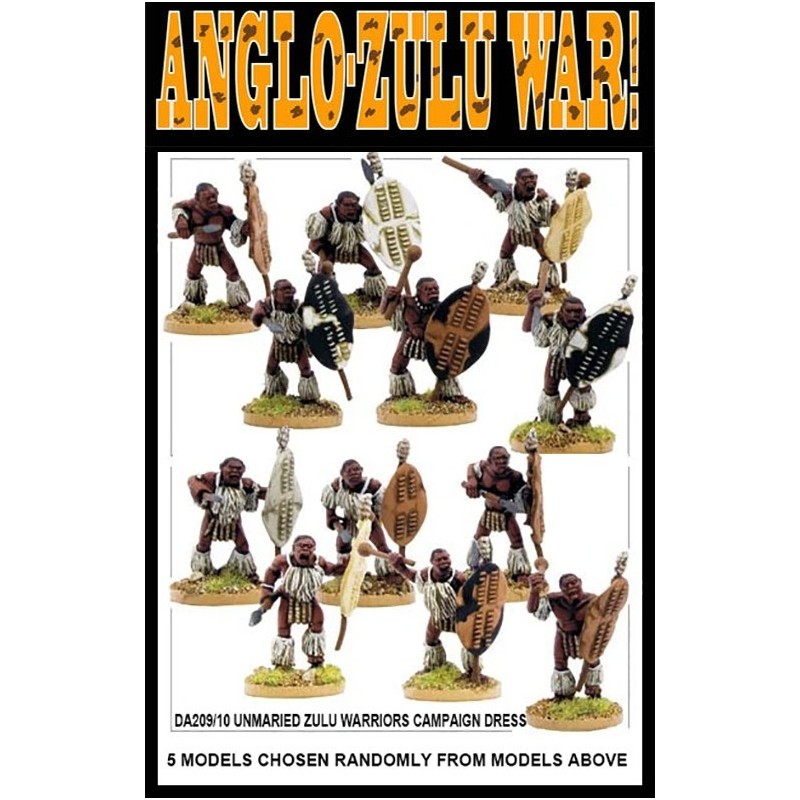 Unmarried Zulu Warriors Campaign Dress 28mm Anglo-Zulu War WARGAMES FOUNDRY