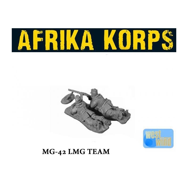 German Africa Korps MG42 LMG Team 28mm WWII WESTWIND