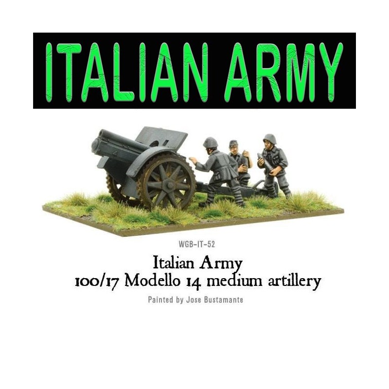 Italian Army 100/17 Modello 14 medium artillery 28mm WWII WARLORD GAMES