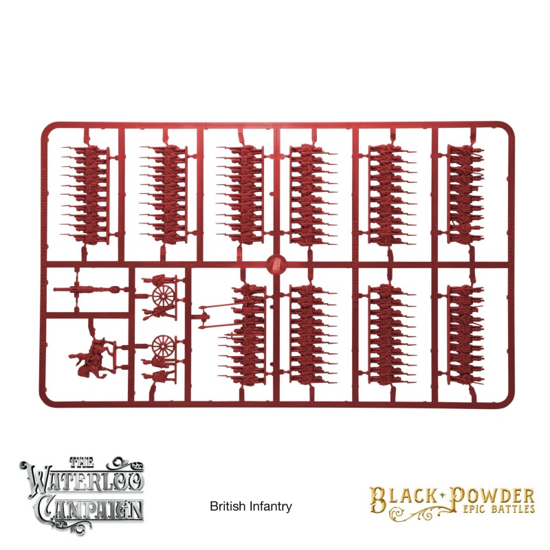 Waterloo - British Infantry Sprue - Black Powder Epic Battles - Waterloo - WARLORD GAMES