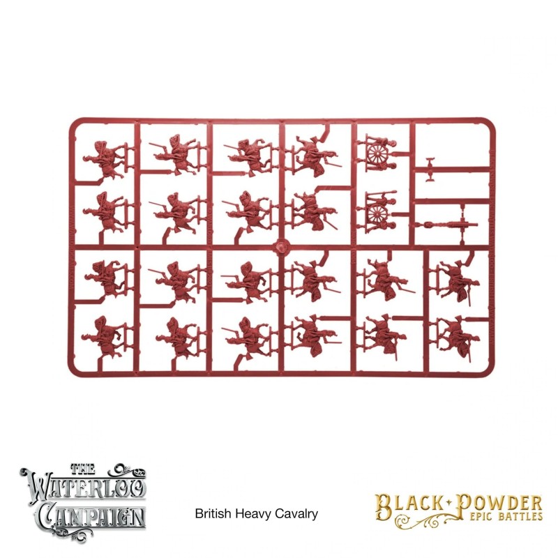 Waterloo - British Heavy Cavalry Sprue - Black Powder Epic Battles - Waterloo - WARLORD GAMES