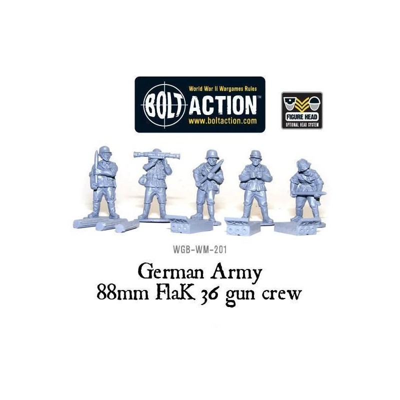 German 88mm Flak 36 gun crew WARLORD GAMES