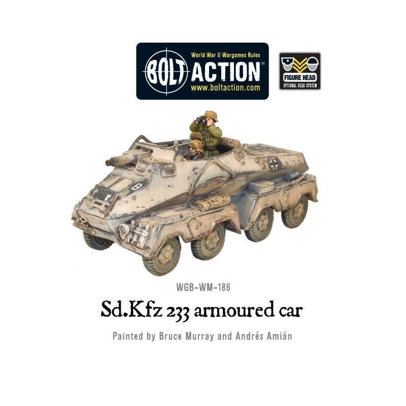 German Sd.Kfz 233 7.5cm armoured car 28mm WWII WARLORD GAMES