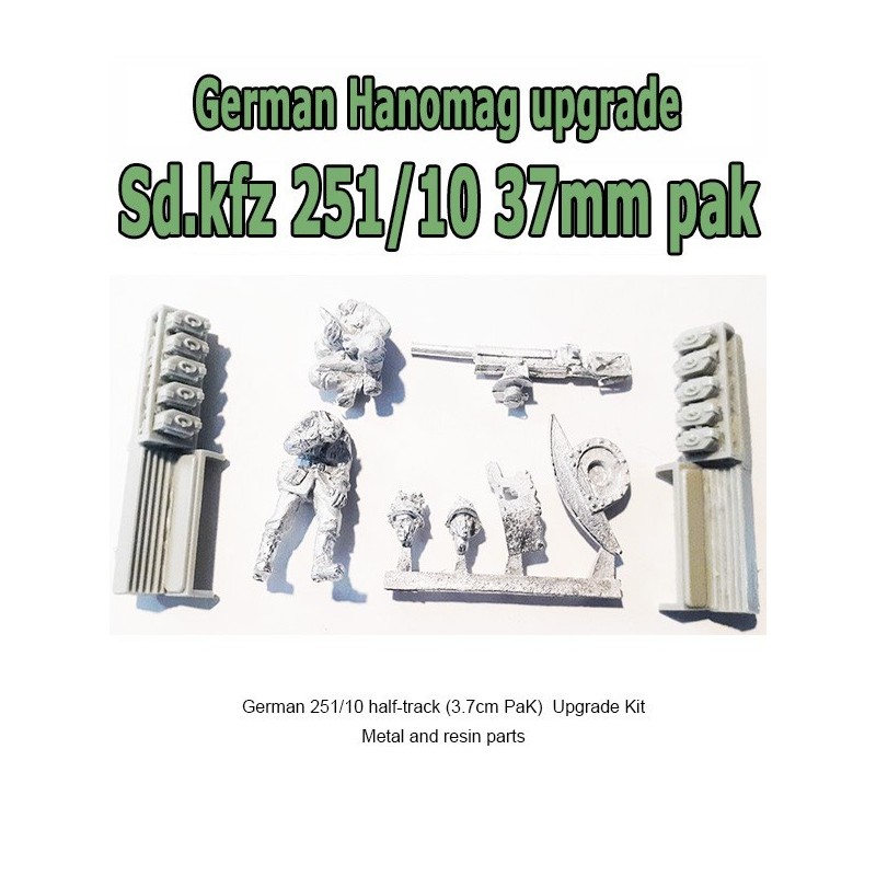 German 251/10 half-track (3.7cm PaK - low profile)  Upgrade Kit 28mm WWII WARLORD GAMES